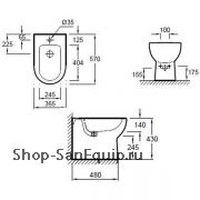 Биде Jacob Delafon Odeon Up E4738 напольное