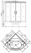 Душевая кабина Appollo GUCI-861 с баней