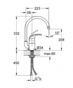 Смеситель Grohe32542 Eurosmart