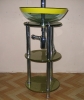 Стеклянная раковина Ledeme (Frap) F 130 золотисто-желтая